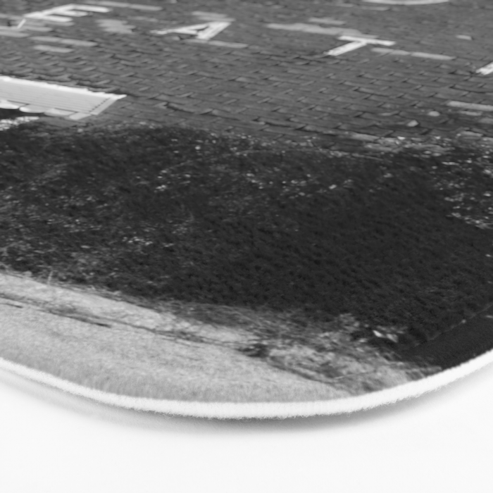 Drive in Movie Theater Black and White Bath Mat Gallery Image 3