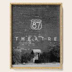 Drive in Movie Theater Black and White Serving Tray Gallery Image 1