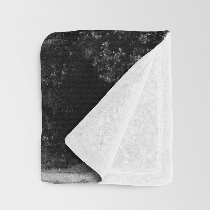 Drive in Movie Theater Black and White Throw Blanket Gallery Image 3