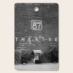 Drive in Movie Theater Black and White Cutting Board Gallery Image 1