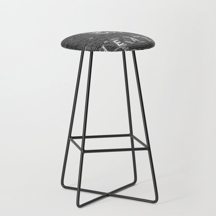 Drive in Movie Theater Black and White Stool Gallery Image 1