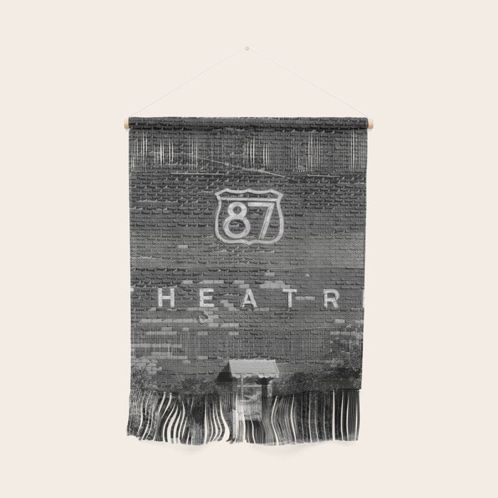 Drive in Movie Theater Black and White Wall Hanging Gallery Image 1