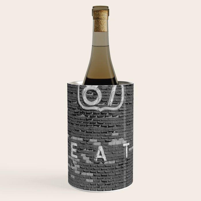 Drive in Movie Theater Black and White Wine Chiller