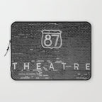 Drive in Movie Theater Black and White Laptop Sleeve Gallery Image 1