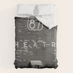 Drive in Movie Theater Black and White Duvet Cover Gallery Image 6