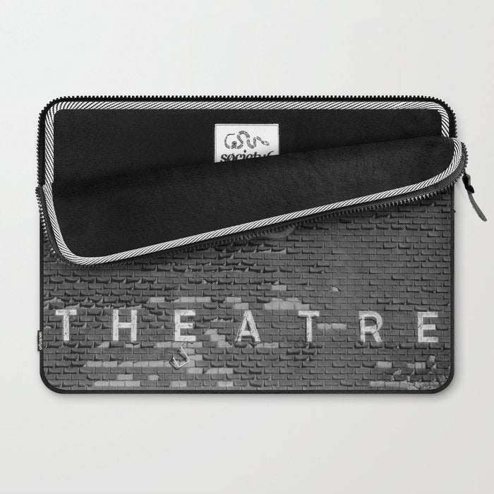 Drive in Movie Theater Black and White Laptop Sleeve Gallery Image 2