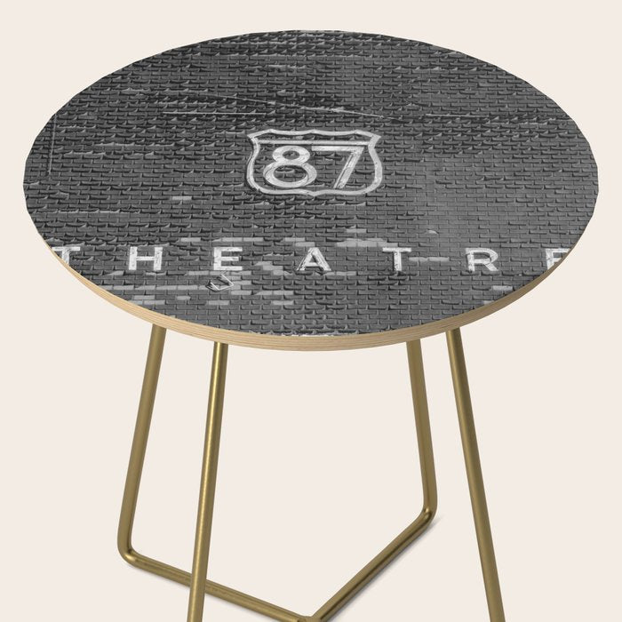 Drive in Movie Theater Black and White Side Table Gallery Image 2
