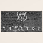 Drive in Movie Theater Black and White Desk Mat Gallery Image 3