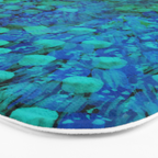 Peacock Watercolor Painting Bath Mat Gallery Image 3