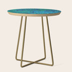 Peacock Watercolor Painting Side Table Gallery Image 1