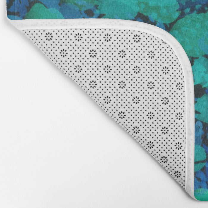 Peacock Watercolor Painting Bath Mat Gallery Image 2