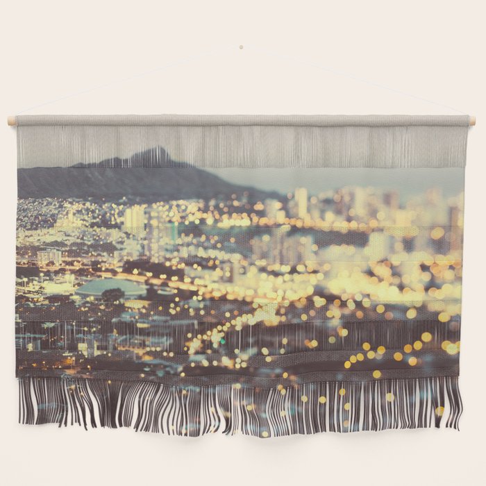 Diamond Head Sunset - Honolulu Hawaii, Abstract Travel Photography Wall Hanging Gallery Image 1