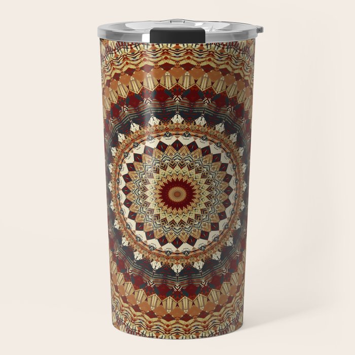 Earthy Mandala Travel Mug Gallery Image 1