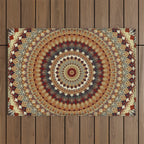 Earthy Mandala Outdoor Rug Gallery Image 1