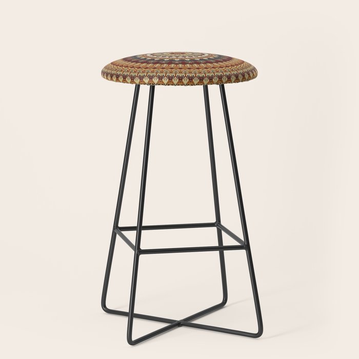 Earthy Mandala Stool Gallery Image 1
