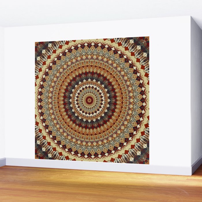Earthy Mandala Wall Mural Gallery Image 2