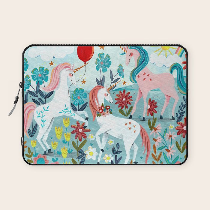 Unicorns landscape Laptop Sleeve Gallery Image 1