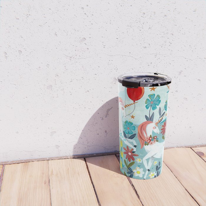 Unicorns landscape Travel Mug Gallery Image 4