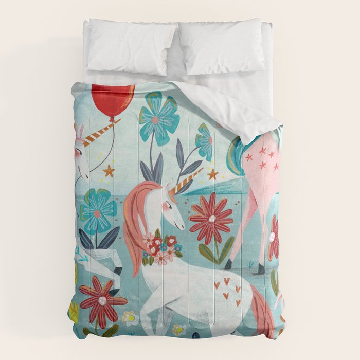 Unicorns landscape Comforter Gallery Image 1