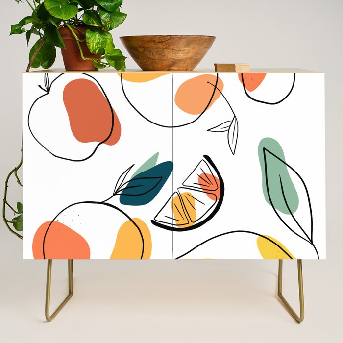 Abstract citrus fruit Credenza Gallery Image 1