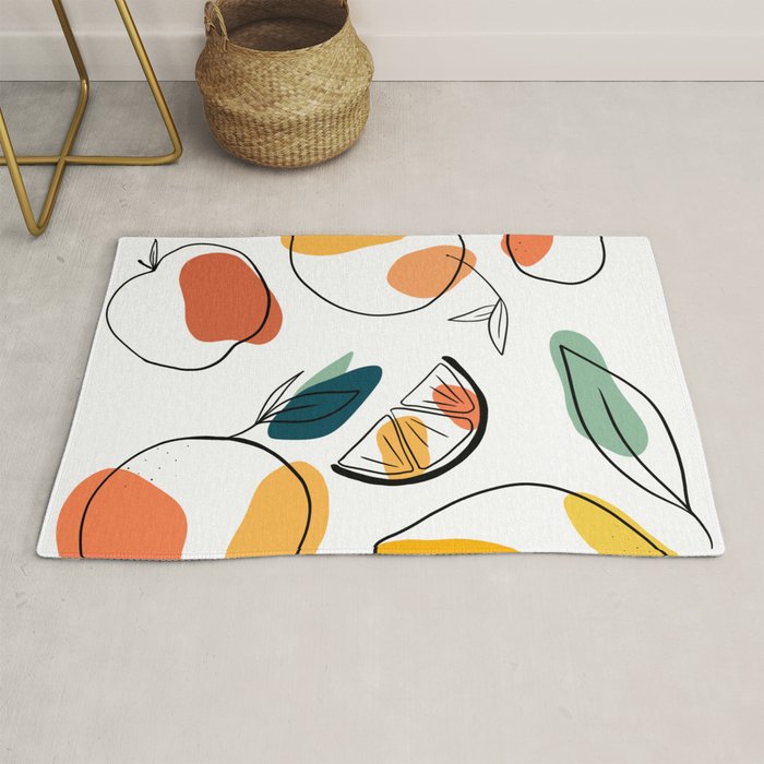 Abstract citrus fruit Rug Gallery Image 1