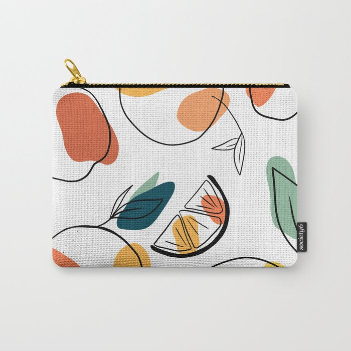 Abstract citrus fruit Carry All Pouch Gallery Image 1