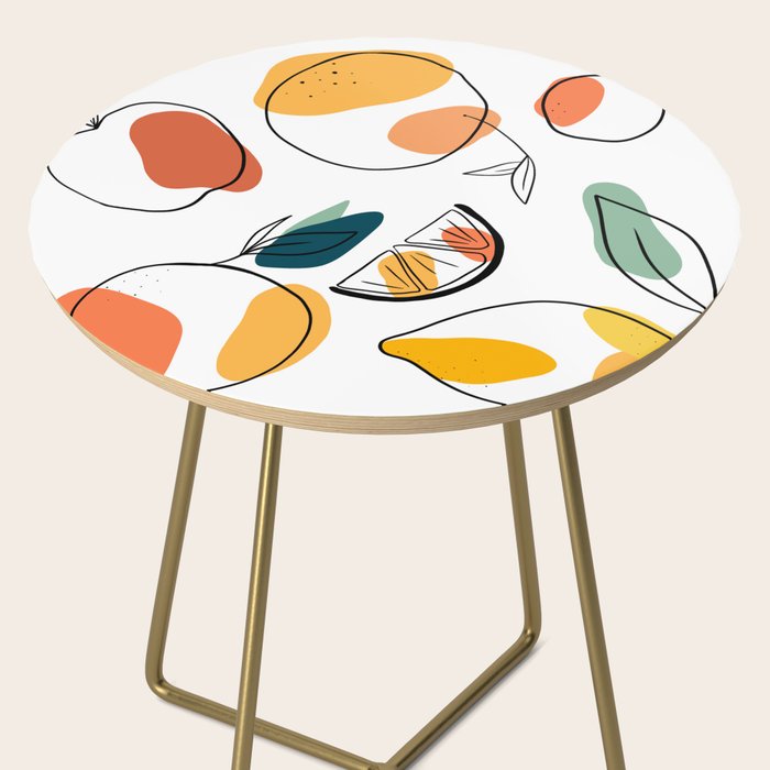 Abstract citrus fruit Side Table Gallery Image 2
