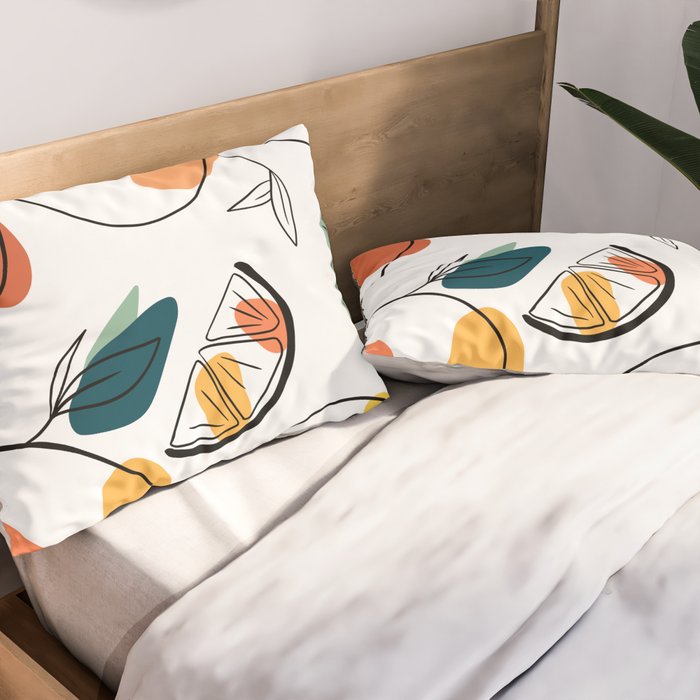 Abstract citrus fruit Pillow Sham Gallery Image 2