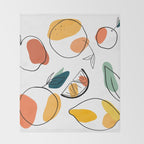 Abstract citrus fruit Throw Blanket Gallery Image 2