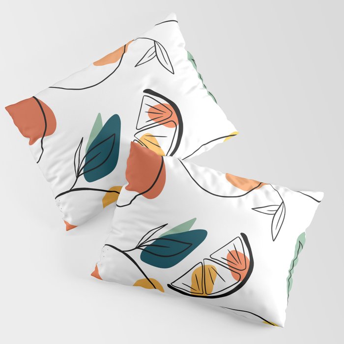 Abstract citrus fruit Pillow Sham Gallery Image 3