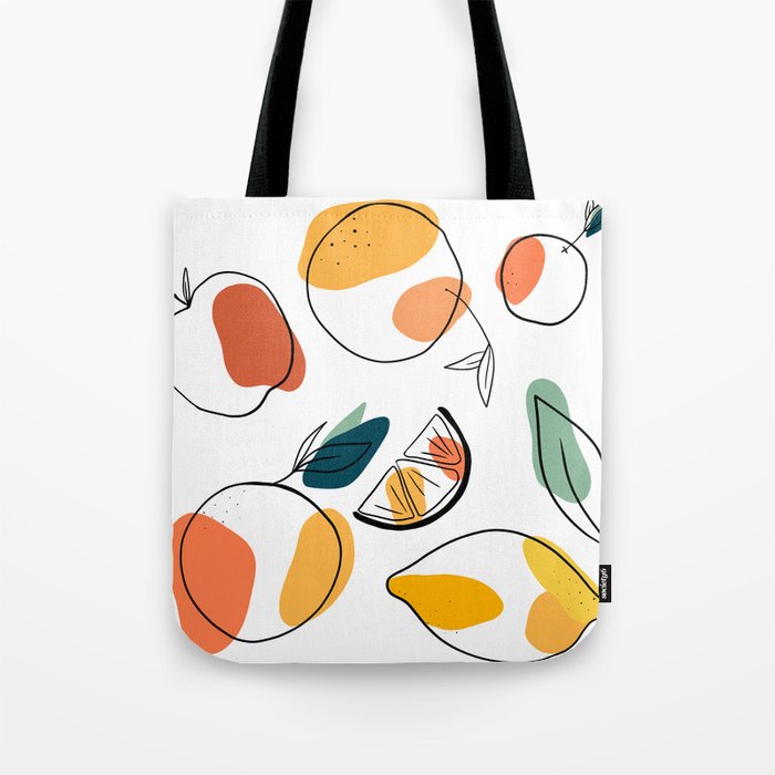 Abstract citrus fruit Tote Bag Gallery Image 1