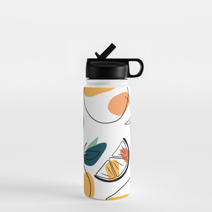 Abstract citrus fruit Water Bottle Gallery Image 1