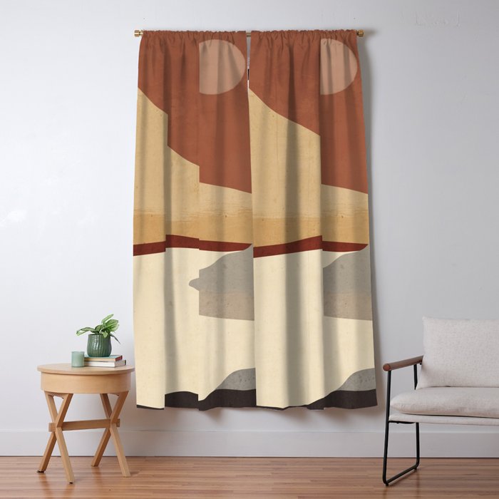 Minimal Art Landscape 10 Window Curtain Gallery Image 1