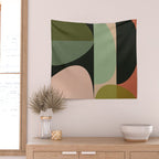 abstract organic geometry Wall Tapestry Gallery Image 2