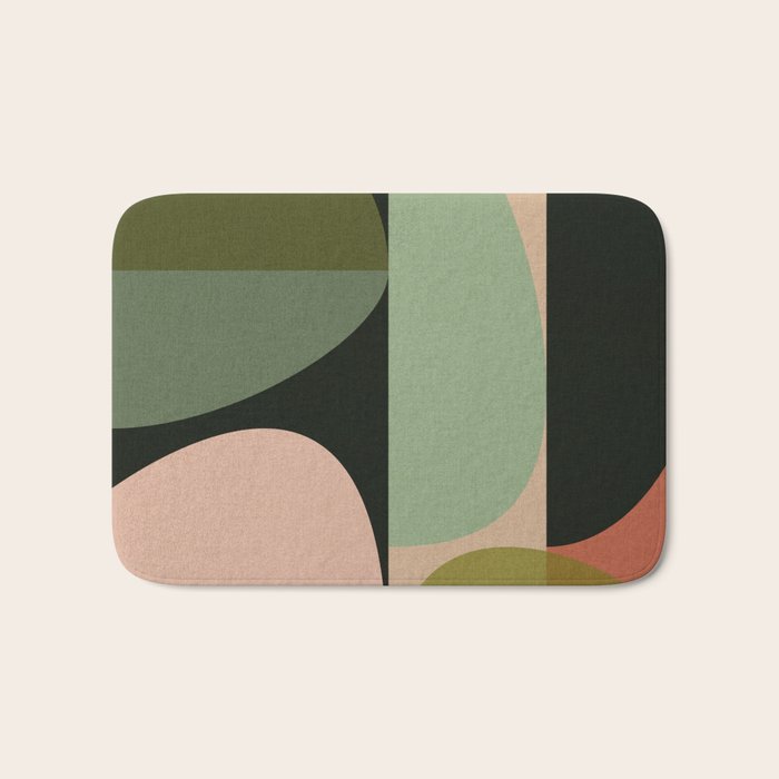 abstract organic geometry Bath Mat Gallery Image 1