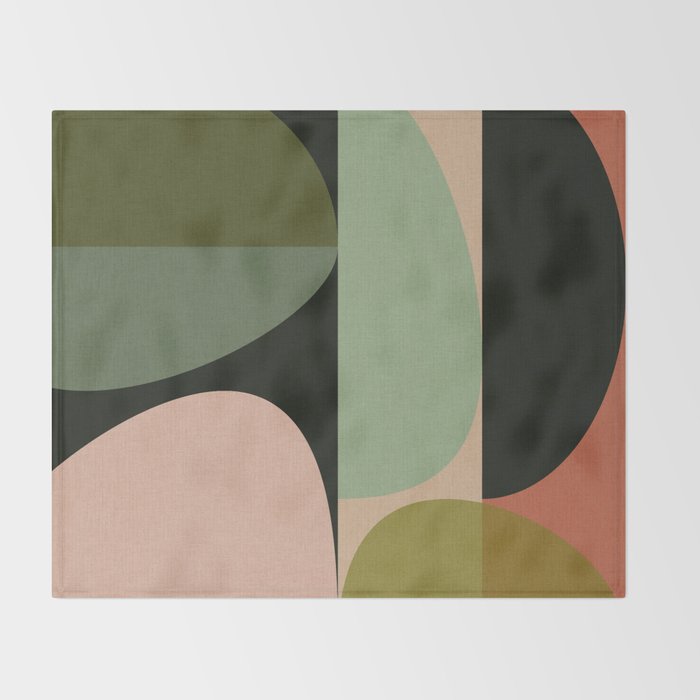 abstract organic geometry Throw Blanket Gallery Image 2