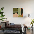 abstract organic geometry Wood Wall Art Gallery Image 2