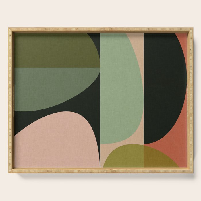 abstract organic geometry Serving Tray Gallery Image 1