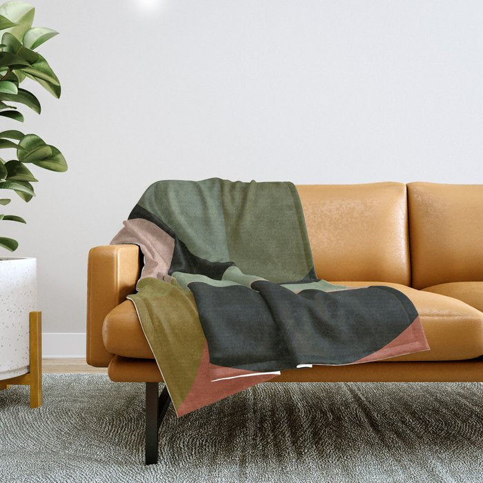 abstract organic geometry Throw Blanket Gallery Image 1