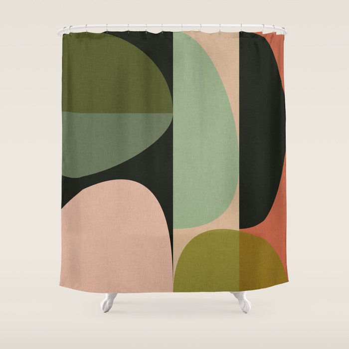 abstract organic geometry Shower Curtain Gallery Image 1