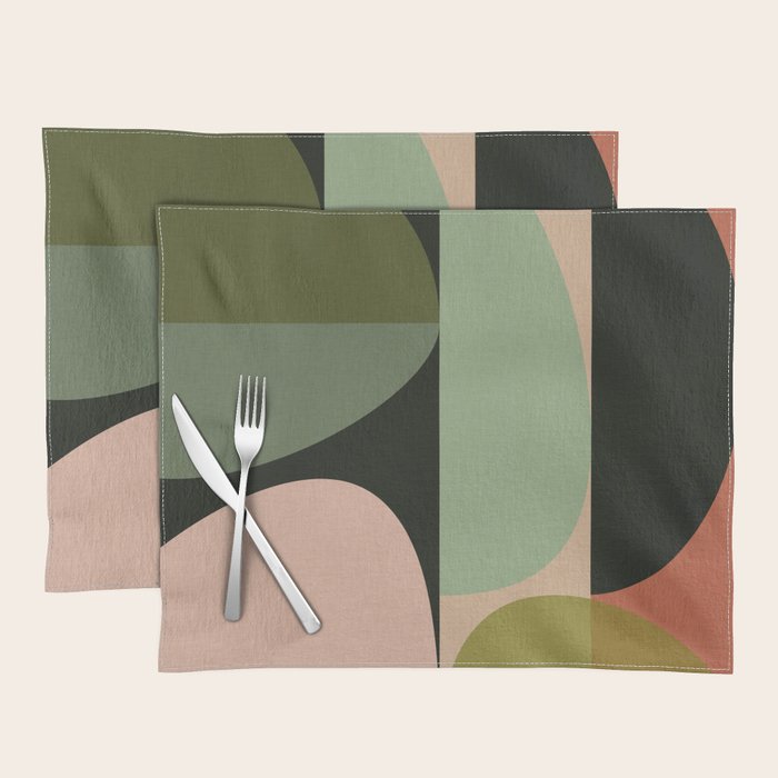 abstract organic geometry Placemat Gallery Image 1