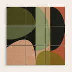 abstract organic geometry Wood Wall Art Gallery Image 1