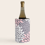 Festive, Floral Prints, Pink, White on Gray Wine Chiller Gallery Image 2