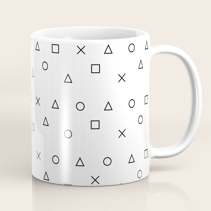 gaming pattern - gamer design - playstation controller symbols Coffee Mug Gallery Image 1