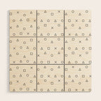 gaming pattern - gamer design - playstation controller symbols Wood Wall Art Gallery Image 1