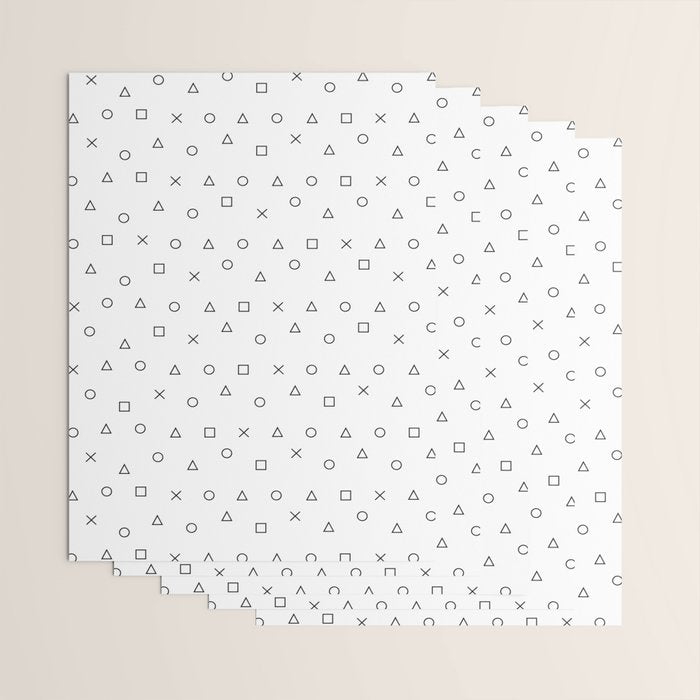 gaming pattern - gamer design - playstation controller symbols Wrapping Paper Gallery Image 3