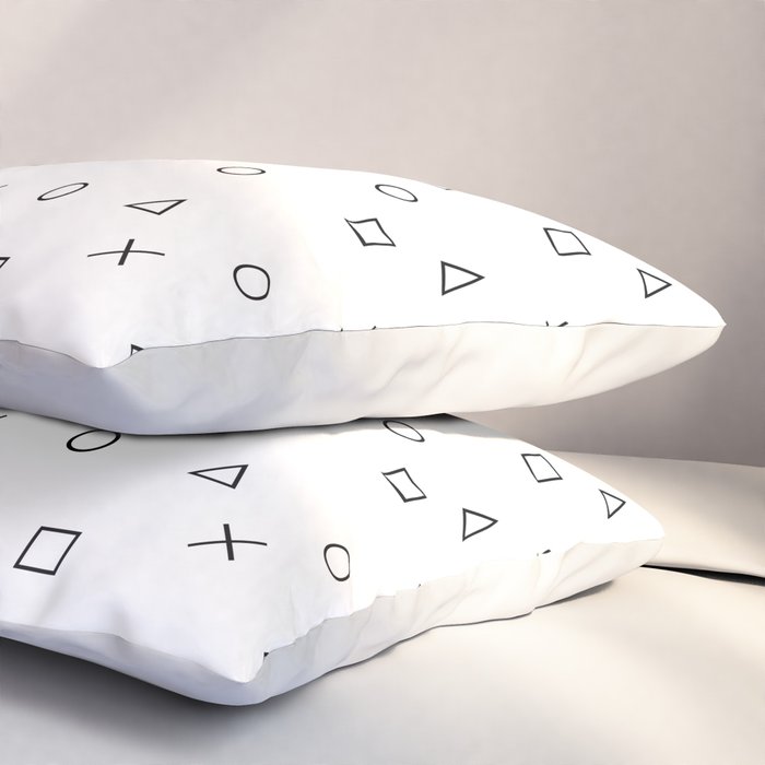 gaming pattern - gamer design - playstation controller symbols Pillow Sham Gallery Image 3