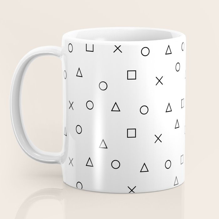 gaming pattern - gamer design - playstation controller symbols Coffee Mug Gallery Image 3