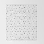 gaming pattern - gamer design - playstation controller symbols Throw Blanket Gallery Image 2