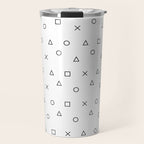 gaming pattern - gamer design - playstation controller symbols Travel Mug Gallery Image 1